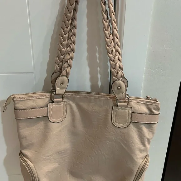 Rosetti Taupe Tote with Braided Straps - Picture 5 of 11
